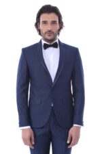 2-Piece-Tuxedo-Collar-Piping-Navy-Blue-Suit-Wessi-1