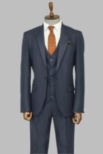 3-Piece-Single-Button-Peak-Lapel-Dark-Blue-Men-Suit-Wessi-2