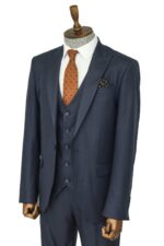 3-Piece-Single-Button-Peak-Lapel-Dark-Blue-Men-Suit-Wessi-4