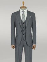 3-Piece-Single-Button-Peak-Lapel-Grey-Men-Suit-Wessi-2