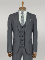 3-Piece-Single-Button-Peak-Lapel-Grey-Men-Suit-Wessi-3