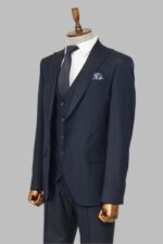 3-Piece-Single-Button-Peak-Lapel-Navy-Blue-Men-Suit-Wessi-3