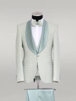 3-Piece-Textured-Satin-Lapel-Green-Mens-Tuxedo-with-Bow-Tie-1