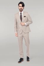 4-Drop-Checked-Regular-Fit-Beige-Suit-Wessi-1