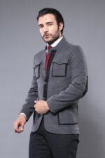 4 Pocket Tippet Grey Coat-Wessi