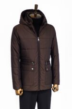 4-Pockets-Hooded-Zippered-Quilted-Brown-Men-Down-Coat-4