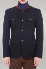 4-pocket-Bag-Pocket-Knit-Collar-Black-Jacket-Wessi-1