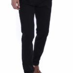 5 Pockets Patterned Black Men Pants - Wessi
