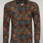 Animal Patterned Long Sleeves Multicolor Men Shirt - Wessi