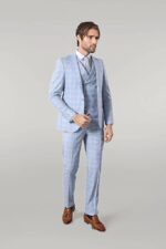 Baby-Blue-Checked-Three-Pieces-Of-Suit-Wessi-1