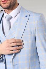 Baby-Blue-Checked-Three-Pieces-Of-Suit-Wessi-3