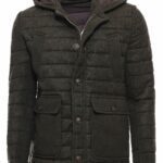 Bag Pocket Felt Hooded 4 Pocket Green Coat-Wessi