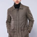 Bag Pocket Quilting With Zipper Beige Coat-Wessi