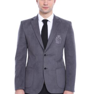 Bag Pocket Rigging Velvet Grey Jacket-Wessi