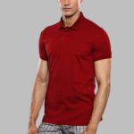 Basic Claret Red Men Polo T-Shirt - Wessi