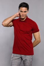 Basic-Claret-Red-Men-Polo-T-Shirt-Wessi-2