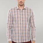 Beige Plaid Slim-Fit Shirt | Wessi - Wessi