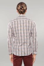 Beige-Plaid-Slim-Fit-Shirt-Wessi-Wessi-3