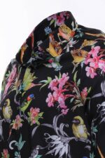 Birds-And-Flowers-Patterned-Slim-Fit-Long-Sleeves-Black-Men-Shirt-Wessi-4