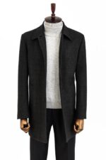 Black-Hidden-Button-Peak-Lapel-Coat-Wessi-4