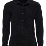 Black Long Sleeves Velvet Men's Shirt - Wessi