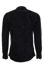 Black-Long-Sleeves-Velvet-Mens-Shirt-Wessi-3