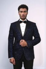 Black-Patterned-Over-Navy-Blue-Men-Party-Blazer-Wessi-3