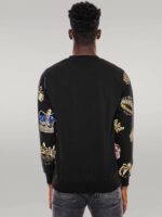 Black-Patterned-Slim-Fit-Sweatshirt-Wessi-3