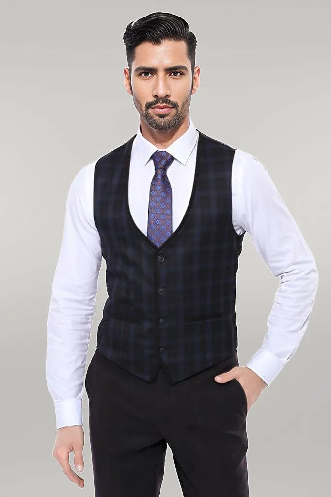 Men's Flap Two Pocket Black 3pc Suit And Pants main image 0