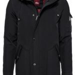 Black Pocket Hooded Men's Coat - Wessi