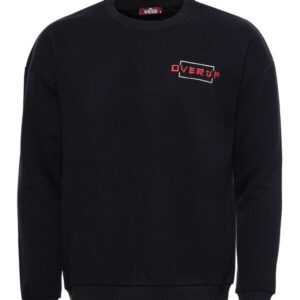 Black Printed Circle Neck Sweatshirt - Wessi