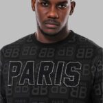 Black Printed Slim Fit Sweatshirt - Wessi