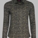 Bloom Patterned Beige Slim Fit Shirt - Wessi
