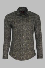Bloom Patterned Beige Slim Fit Shirt