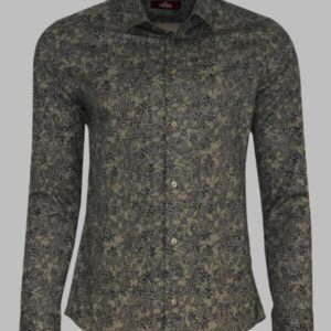 Bloom Patterned Beige Slim Fit Shirt - Wessi