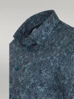 Bloom-Patterned-Green-Slim-Fit-Shirt-Wessi-1