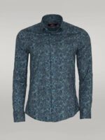 Bloom-Patterned-Green-Slim-Fit-Shirt-Wessi-2