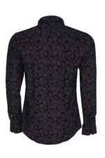 Bloom-Patterned-Slim-Fit-Navy-Blue-Men-Shirt-Wessi-3