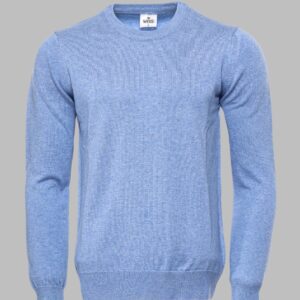 Blue Crew Neck Sweater - Wessi