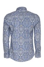 Blue-Damask-Pattern-Slim-Fit-Shirt-Wessi-3