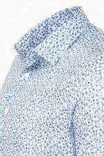 Blue-Floral-Patterned-Slim-Fit-White-Men-Shirt-Wessi-2