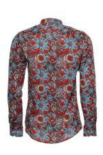 Blue-Floral-Slim-Fit-Long-Sleeve-Red-Men-Shirt-Wessi-4