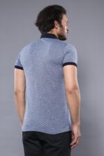 Blue-Patterned-Polo-Men-T-Shirt-Wessi-2