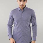 Blue Plain Linen Men's Shirt | Wessi
