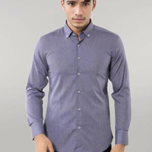 Blue Plain Linen Men's Shirt | Wessi