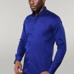 Blue Satin Shirt - Wessi