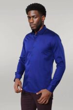 Blue Satin Shirt