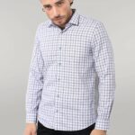 Blue Slim Fit Check Shirt - Wessi