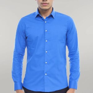 Blue Slim Fit Men's Shirt | Wessi