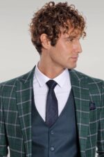 Blue-Vested-Slim-Fit-Checked-Green-Men-Suit-Wessi-2